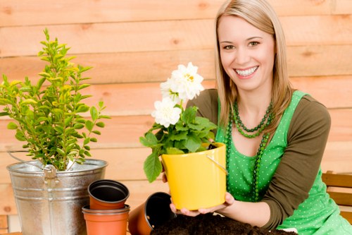 Discussing a garden maintenance complaint with a clear process